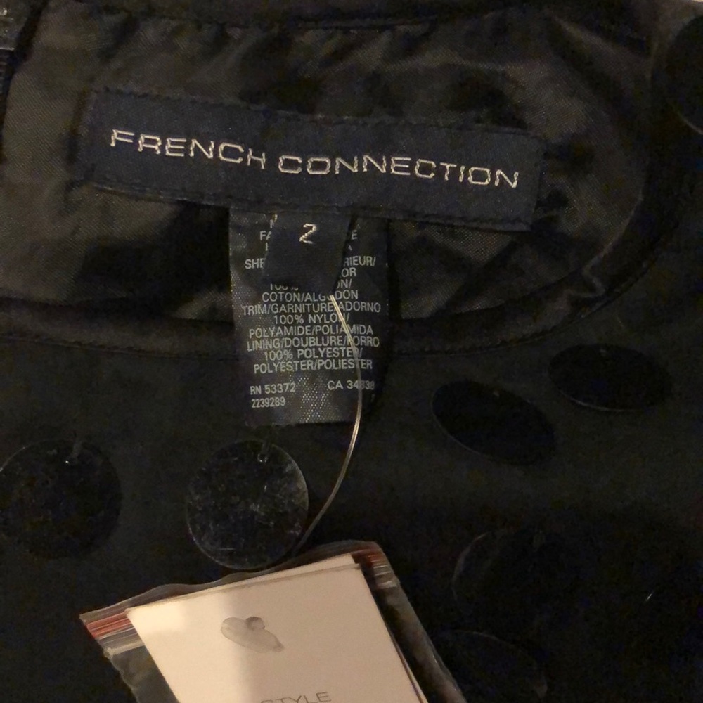 NWT French Connection Blk sparkle sleeveless dress - Picture 3 of 6